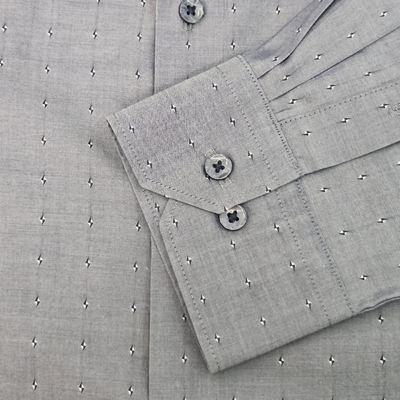 Hart Schaffner Marx Blue Patterned Men's Button Up Shirt Size XL 100%‎ Cotton - Picture 6 of 6